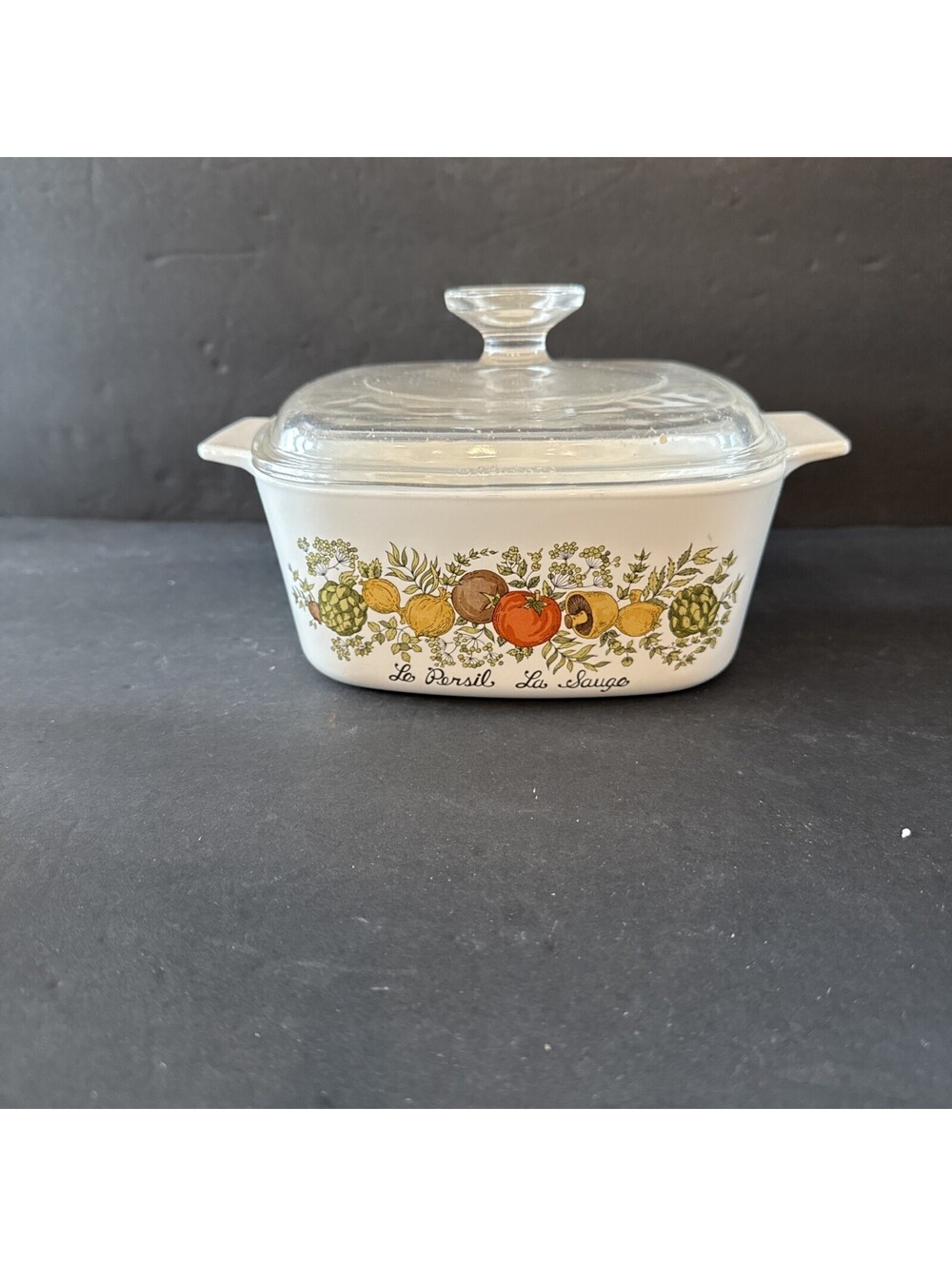 Rare Vintage Corning Ware Spice Of Life Le Persil La Sauge Casserole Dish W Lid